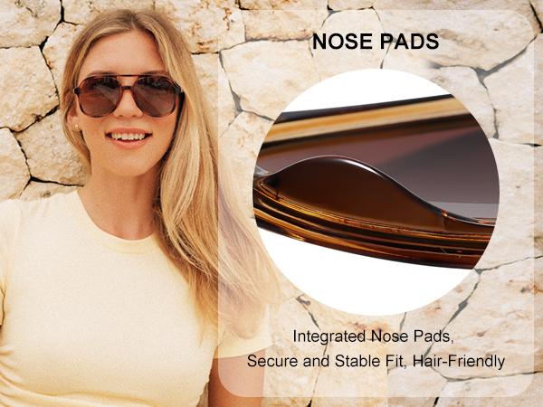 SOJOS Retro Polarized Aviator Sunglasses for Women Men Classic 70s Vintage Trendy Square Aviators