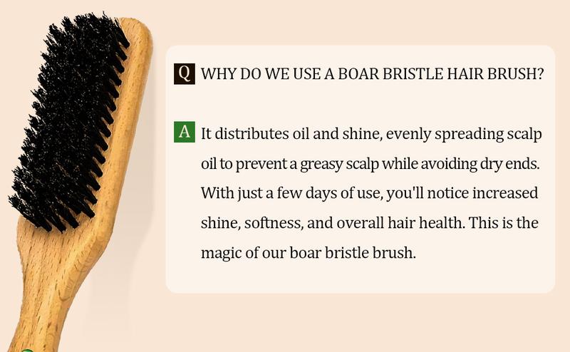 【Valentinesdaygift】Boar Bristle Hair Brush Slick Back Hair Brush for Smoothing Baby Hairs- Wooden Hair Brush for Women Home Universal Compatibility Hairstyles Natural