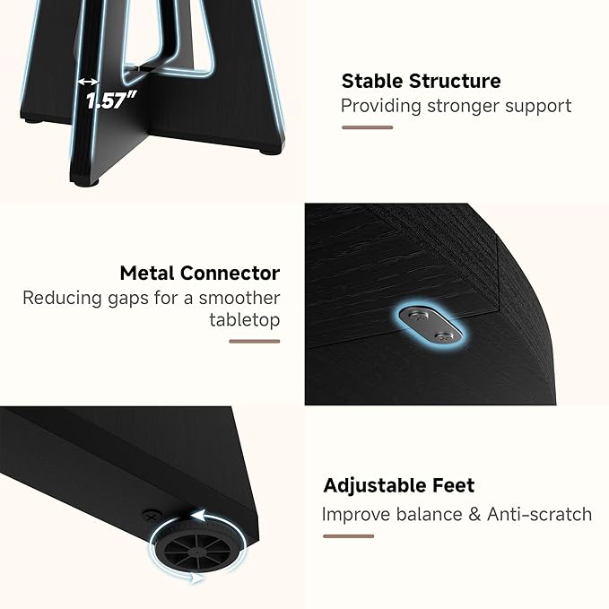 Round Dining Table for 4-6 People, 47" Dining Room Table with Wooden Pedestal Base, Circle Kitchen Tables for Kitchen, Dining Room, Living Room