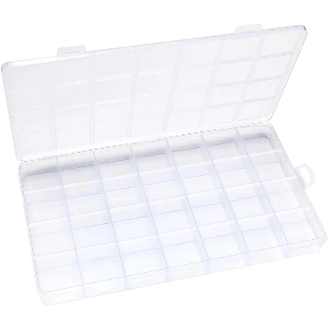 Eppingwin 28 Grids Bead Organizer, Craft Organizers and Storage, Acrylic Organizers, Plastic Bead Organizer Box for Crafts Organizing Storing