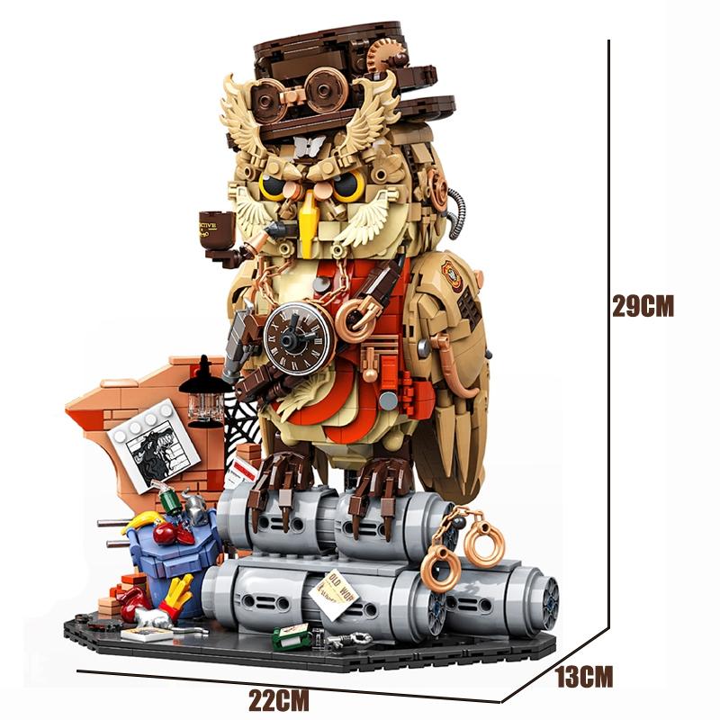 1200+pcs Owl Detective Magic Animal MOC Building Blocks Set Educational DIY Toys for Kids Adult Gifts Creative Bricks Toy Model