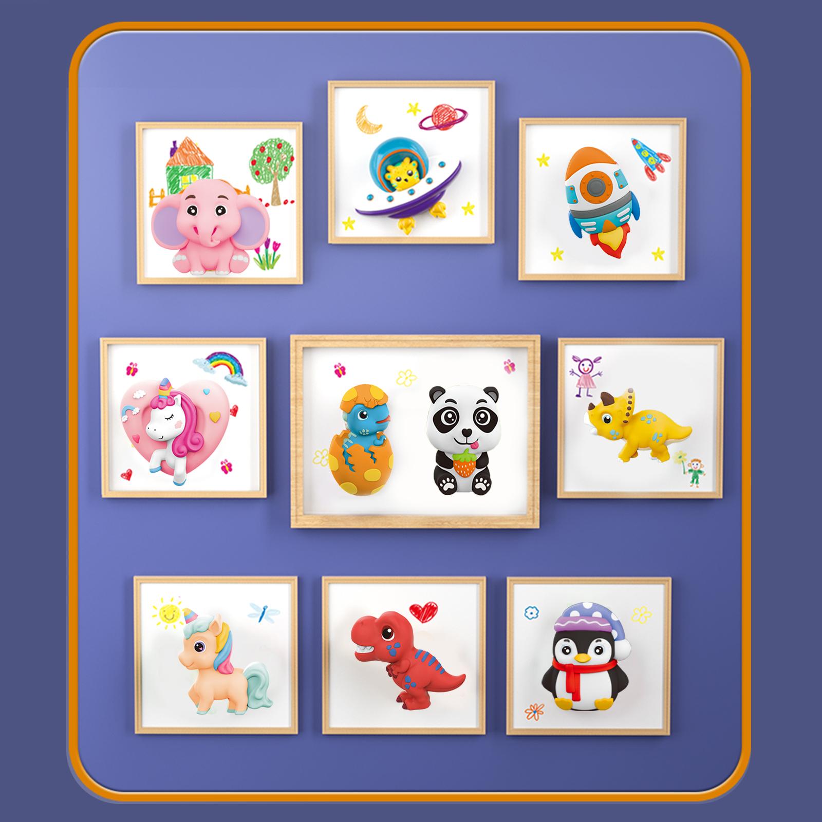 Kids Crafts Set, Ceramic Painting Kit, Paint Your Own DIY Ceramic Figurines, Painting Kit DIY Toys Kids, Birthday Gift Art Marker