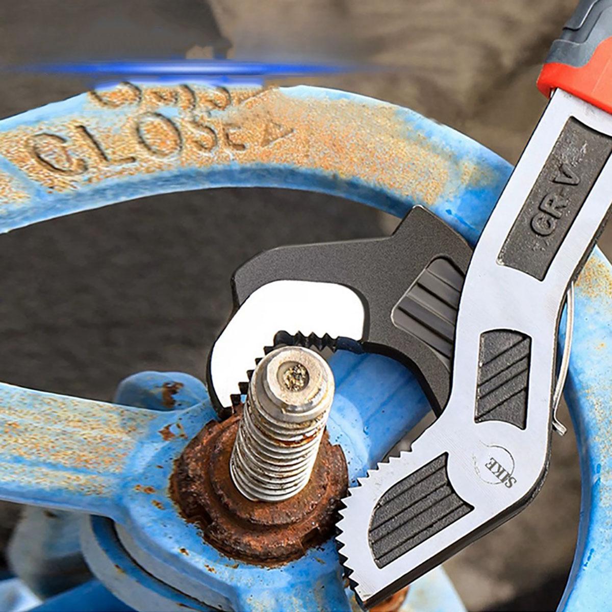 Multifunctional Self-locking Wrench, 6, 8, 10, 12 Inch Multi-model Pipe Flexible Wrench, Quick Opening Wrench For Water Heating Pipes, Pipe Wrench Set