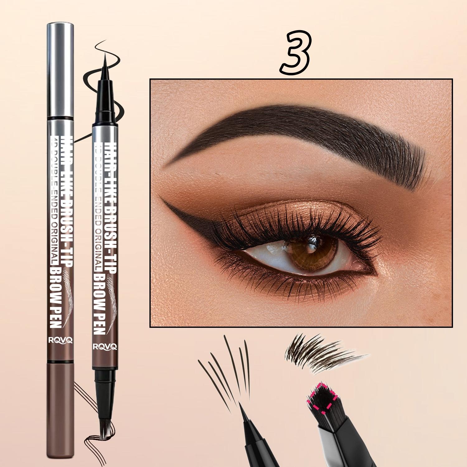 Double-Ended Eyebrow Pencil Set, Instant Root Coverage & Edge Control, Waterproof Sweatproof Long-Lasting Makeup Tool, Cosmetic