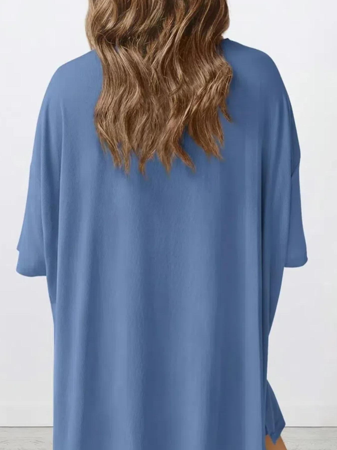 Women's Solid Color T-Shirt and Shorts Matching Set, Basic Minimalist Lightweight Breathable Comfortable Round Neck Summer Loungewear, Home Wear Loungewear, Ladies Loungewear, Women's Casual Sleepwear, Pajamas, Stylish Nightwear, Outfit