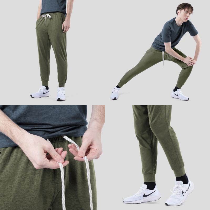 Fioboc Velou Zipper Pocket Jogger, Fleece Sweatpants with Elastic Waist, Moisture-Wicking, Breathable Athletic Tapered Pants for Workout & Running Fitness