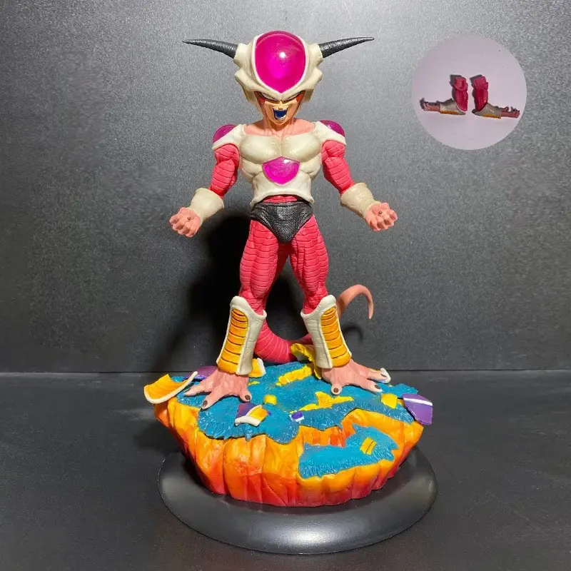 Dragon Ball Frieza Hole Handmade Figure, Large Antagonist Action Model, Standing Battle Statue, Collectible Display Piece