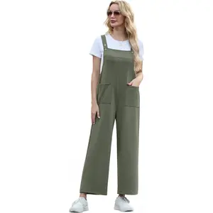 Jumpsuits For Women Boho Overalls Casual Long Bib Loose Women's Rompers with Pockets 2026