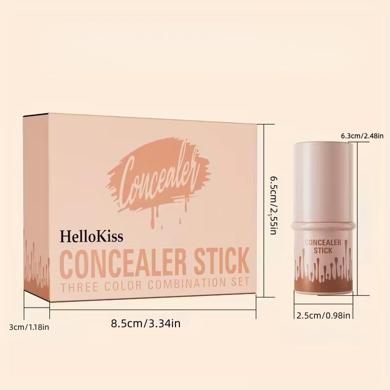 4-Piece Contour Stick Set, Highlighter, Blush Stick, Cream Contour Makeup Kit with Brush, Non-Greasy, Waterproof Long-Lasting, Ideal for Beginners