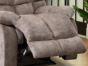 [SpringStatements] Manual Reclining Sofa for Living Room, Extra-Wide Modern 2-Seat Reclining Sofa, Breathable Fabric and Padded Cushion, Light Brown