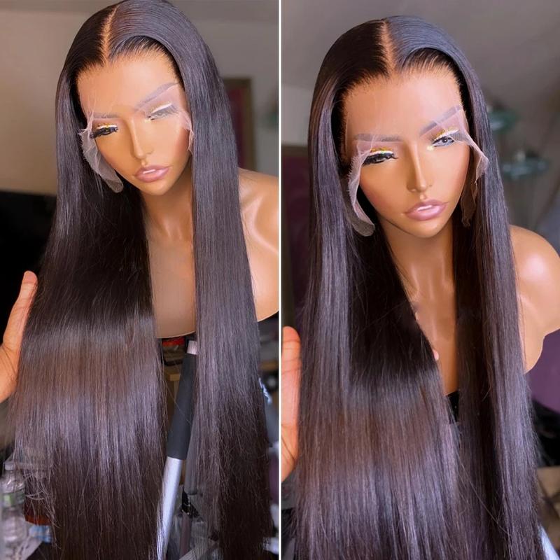 34 36inch Bling Hair 13x6 Lace Front Wig Human Hair Wigs Straight 13x4 HD Transparent Brazilian Hair Lace Frontal Wig For Women Pre Plucked With Baby Hair