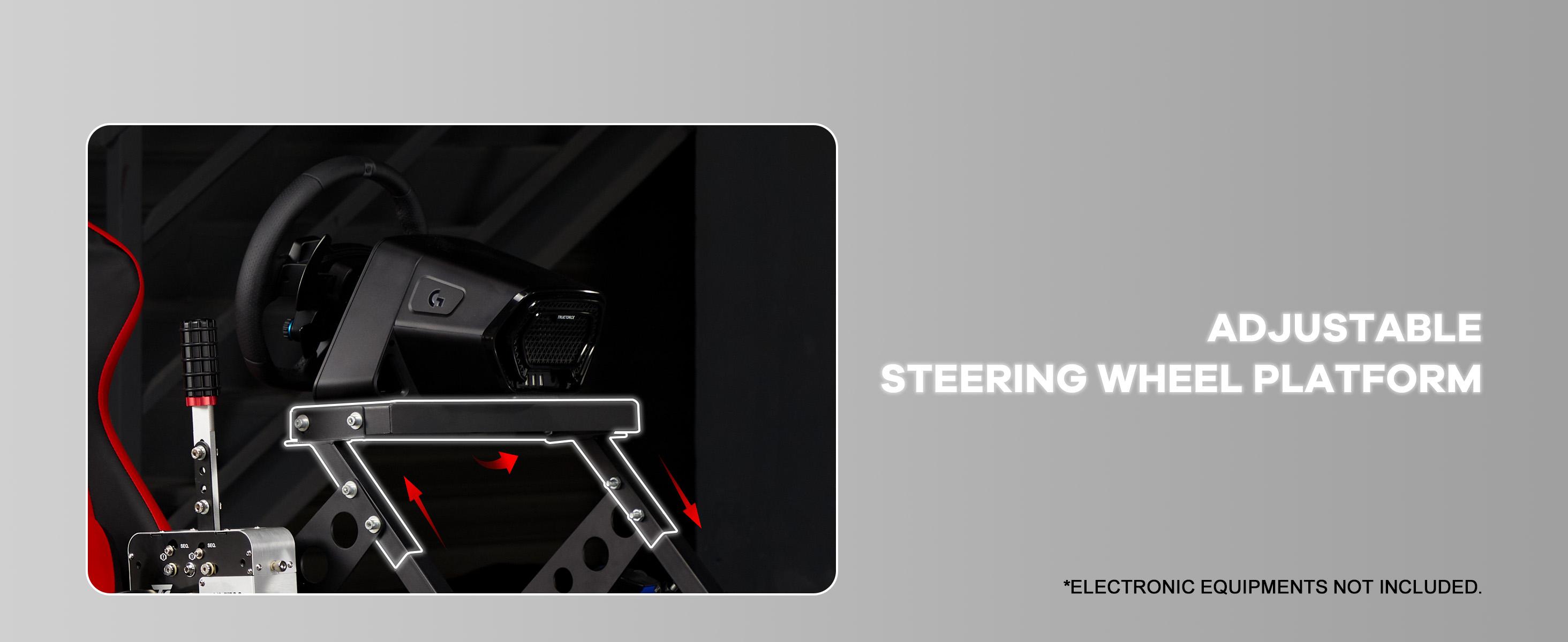 Dardoo Flight Simulator Cockpit with Seat Adjustable Fit G920 G29.Not Include Wheel Handbrake Shifter and Pedals