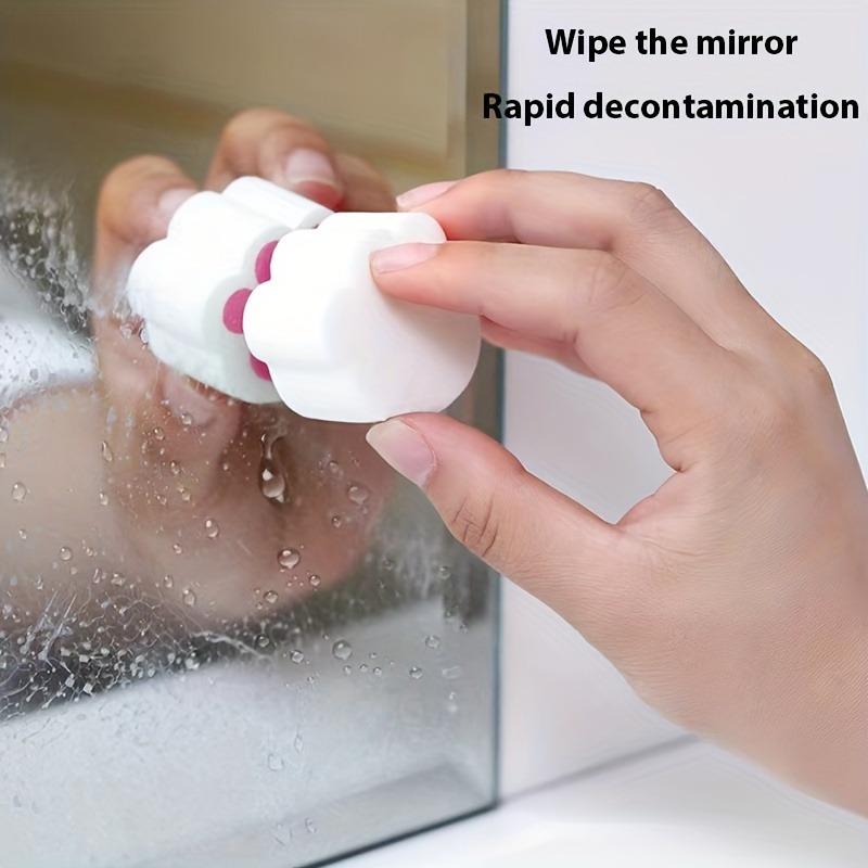 2pcs，Mirror wiping, bathroom glass surface cleaning, watermark removal, faucet cleaning, cat claw cleaning, sponge wiping