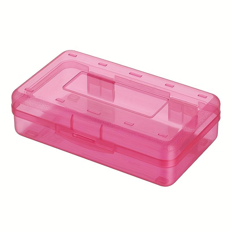 Large Capacity Multi-Functional Plastic Storage Box, Transparent Pencil Case, Simple Stationery Box for Students, Art Sketching Supplies Organizer