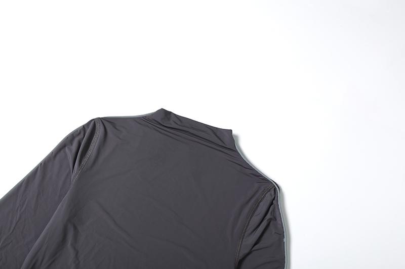 DOUCIU Basic Solid Color Simple Sporty Casual Versatile Tight-Fitting Sexy Hot Women'S Thin See-Through Long-Sleeved Jumpsuit And Pants Two-Piece Set