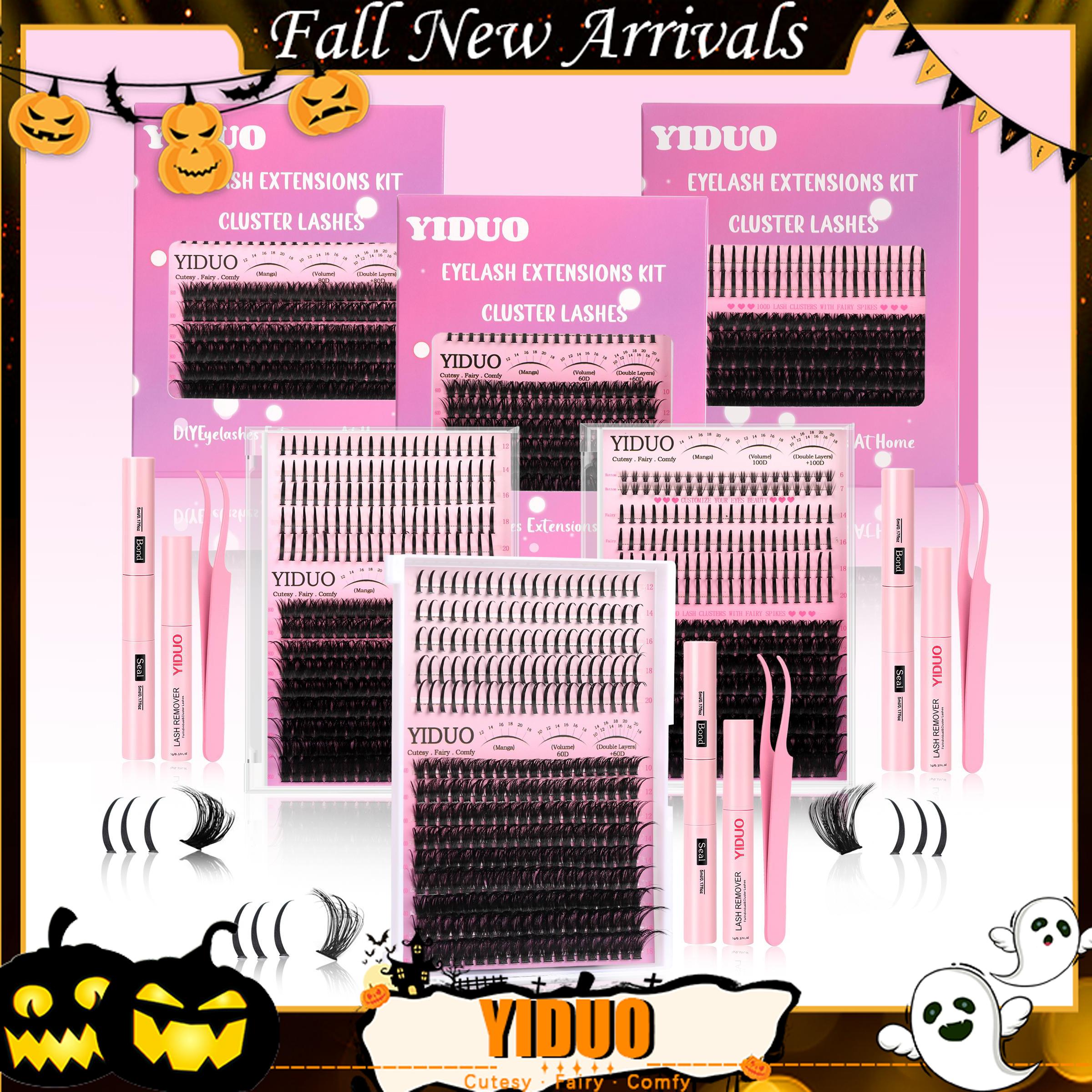 Individual False Eyelashes Kit, 60D/80D/100D Mixed-Length Eyelash Extensions, Self-Grafting Curly Eyelashes for Eye Makeup Enhancement, Cosmetic Eyelash Set #TOP PICKS