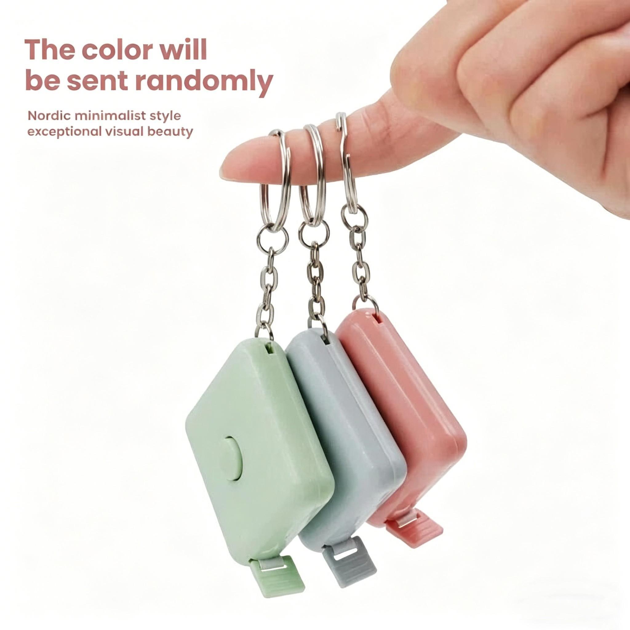 Nordic Style Automatic Retractable Square Tape Measure, 1.5m Mini Portable Tailor Measuring Tape, Ideal for Home & Body Measurements