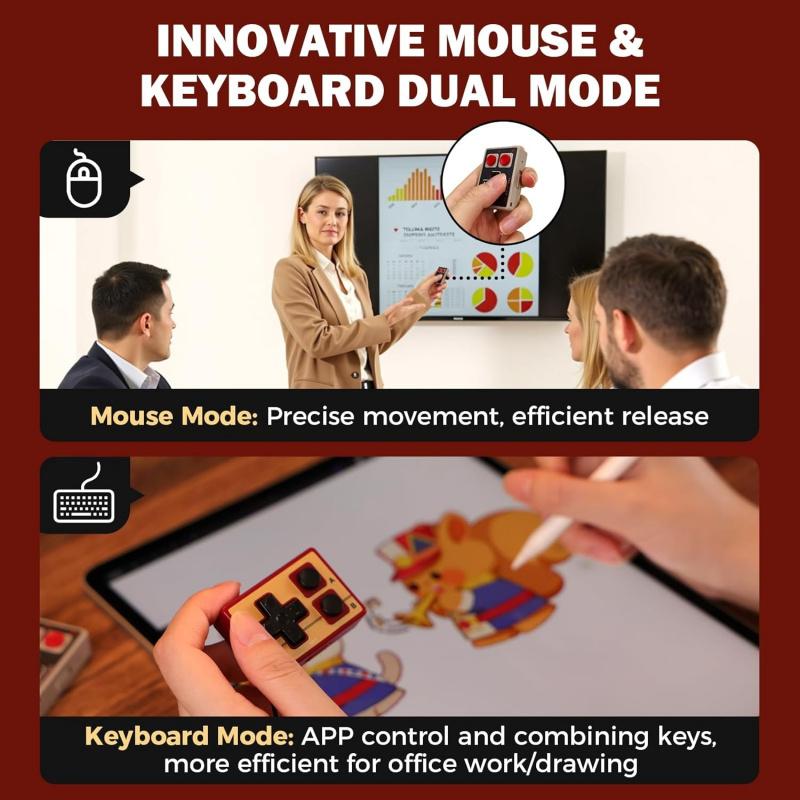 IINE Mini Controller (for iPhone/iPad/Android) a portable wireless controller that supports TikTok swiping, e book page turning, music control, PowerPoint clicking, and selfie shutter functions. The perfect gift.