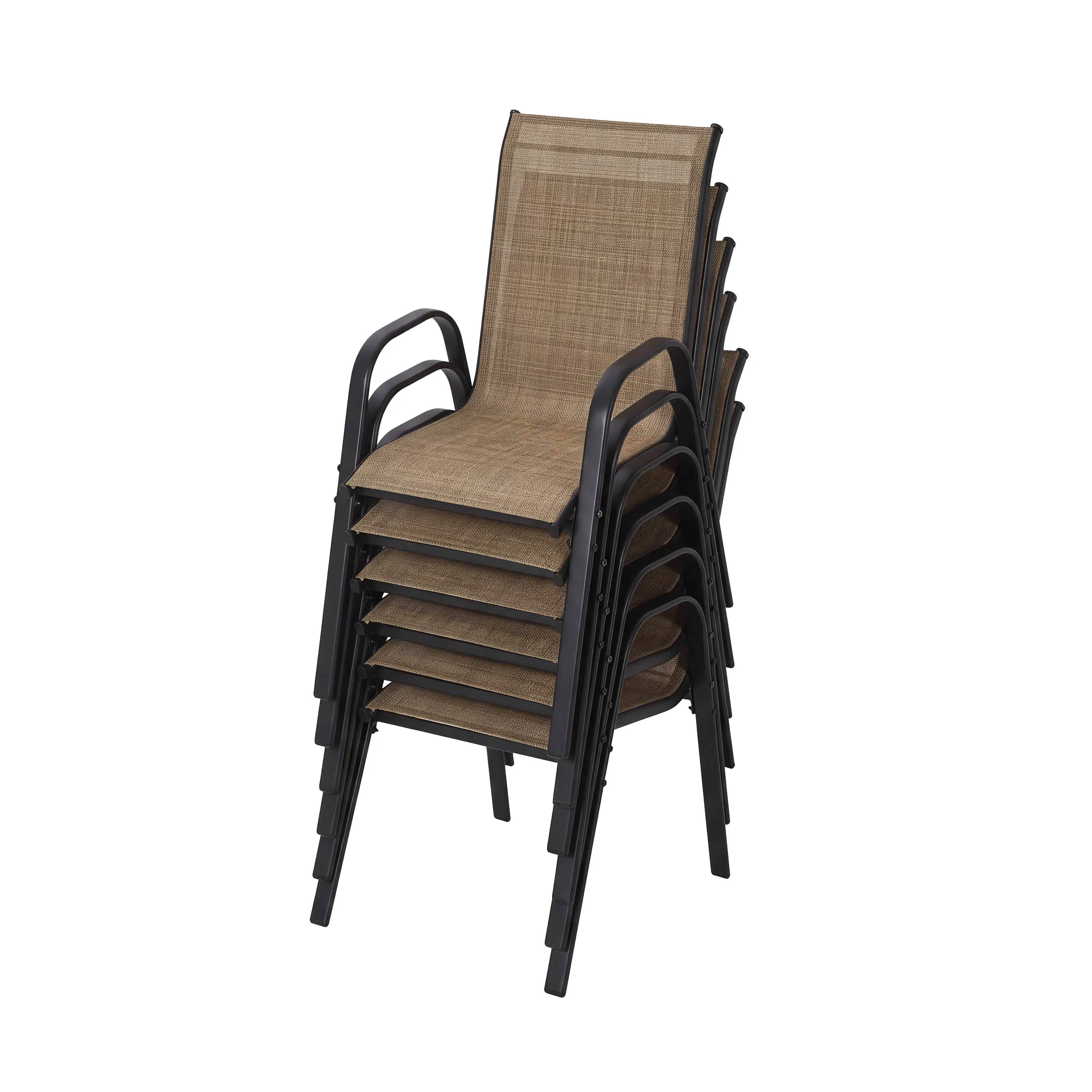 Patio Chairs Set of 4/6, Breathable Outdoor Stackable Dining Chairs for All Weather