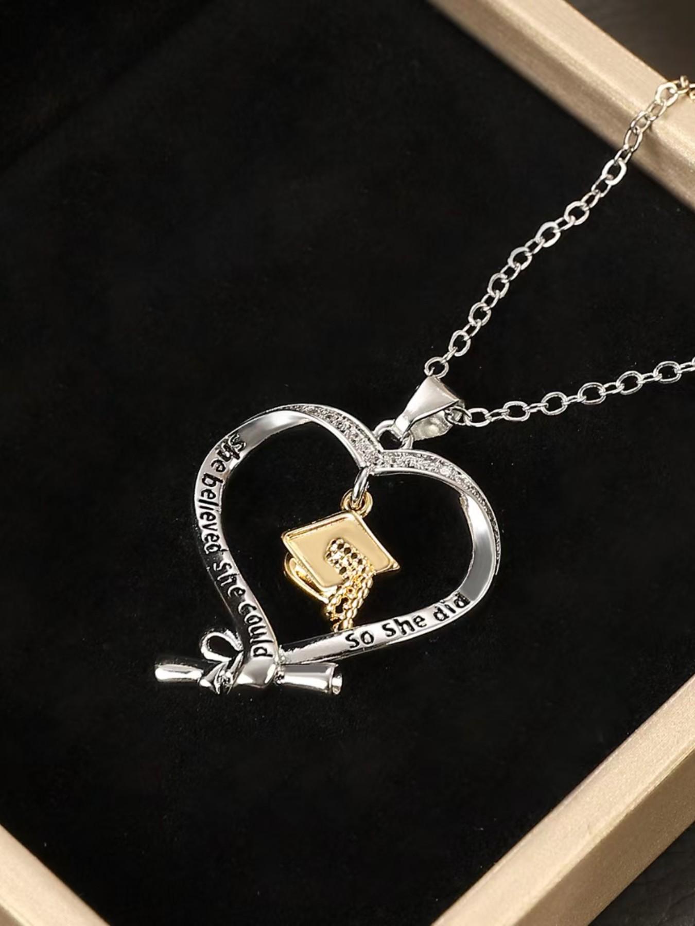 Graduation Gift Set, Handmade Crown Rose Bear Box, Bachelor Hat Necklace, Small Bear Set, Perfect Graduation Present for Friends