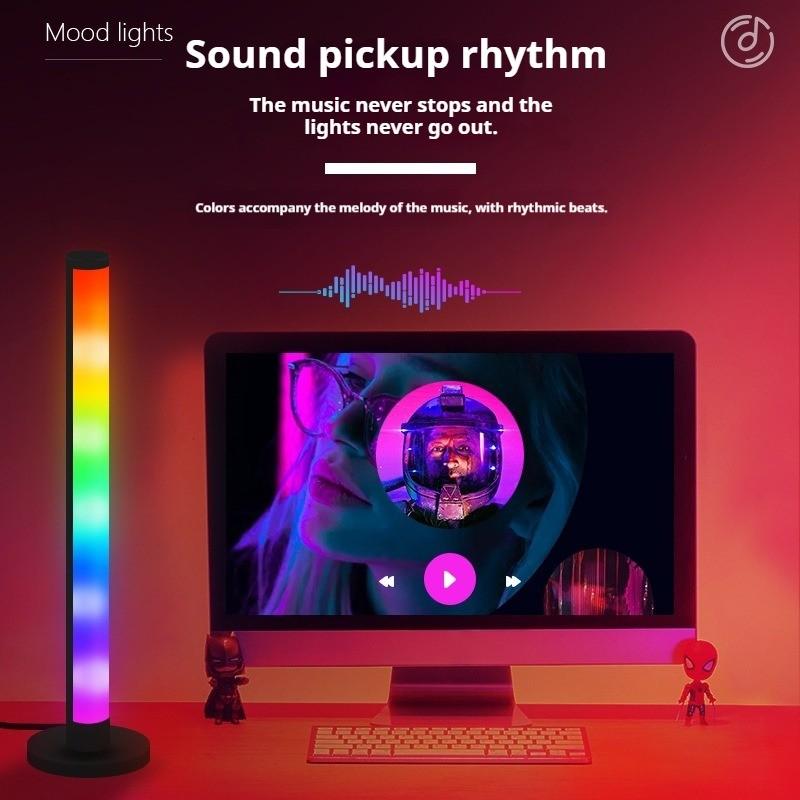 RGB Smart Ambient Lamp Pole, Music Sync LED Standing Light with APP & Remote Control, Color Changing Atmosphere Light, Lighting Effects for Gaming Room Bedroom Live Stream Party Decor Holiday Lights