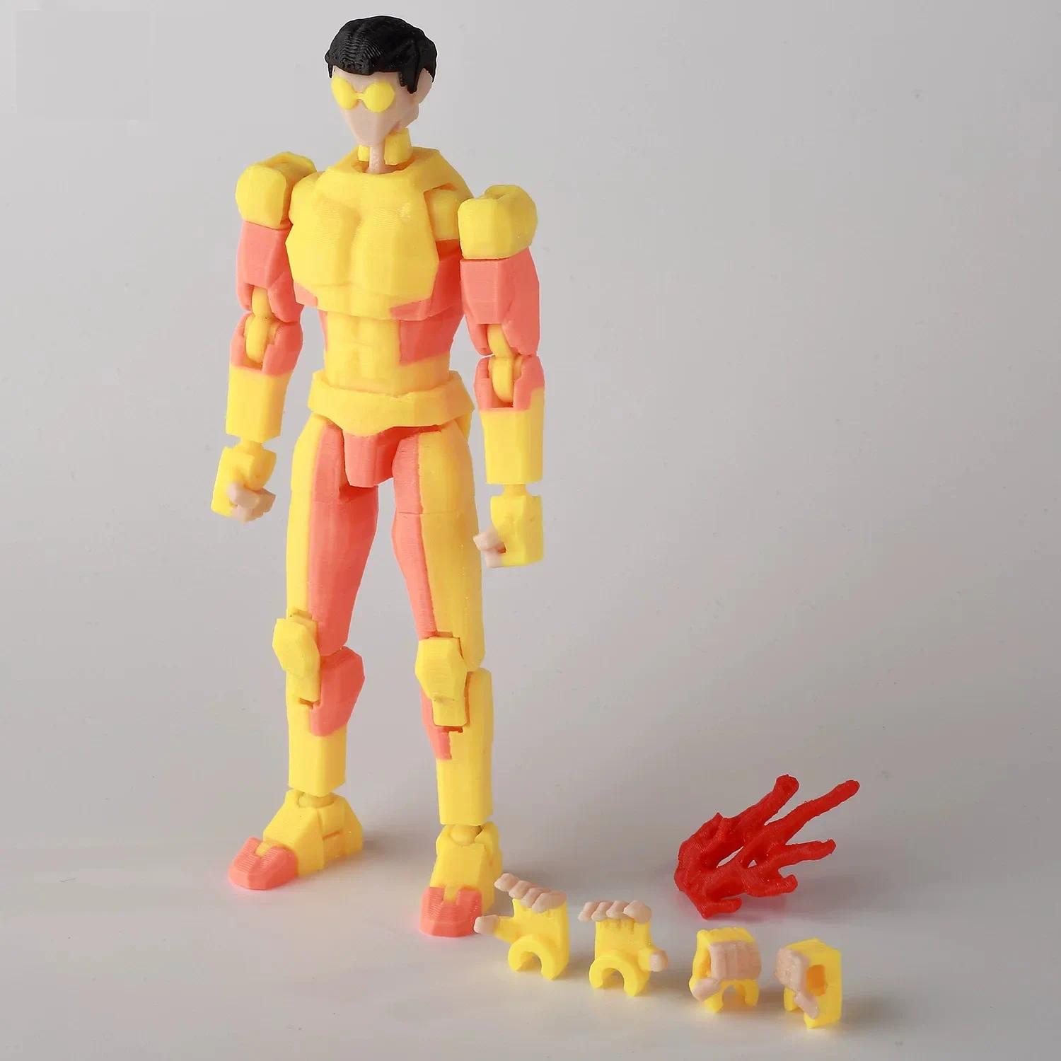 3D Printed Lucky13 Invincibles Tech Jacker Movable Soldier Multijoint Movable T13 Figurines Assembly Mecha Toy Holiday Gift