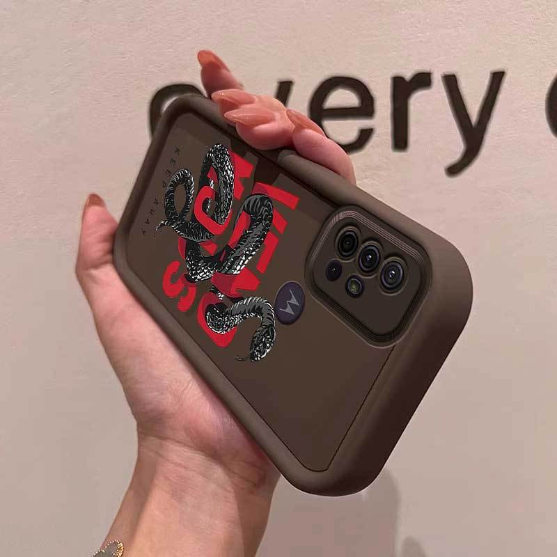 1 Piece Scarlet Python G10 Silicone Shockproof Cover For Moto G10 - Ideal For Entertainment