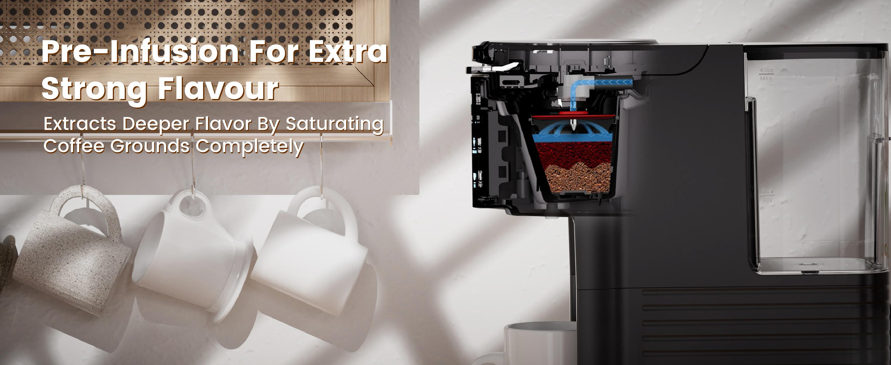 【Springtok】Gevi EzPod Single Serve Coffee Maker – Compact & Portable, Compatible with Pods & Ground Coffee, 40 oz Reservoir, Iced Coffee Maker, Black 【Springtok】Gevi EzPod Single Serve Coffee Maker – Compact & Portable, Compatible with Pods & Ground Coffee, 40 oz Reservoir, Iced Coffee Maker, Black