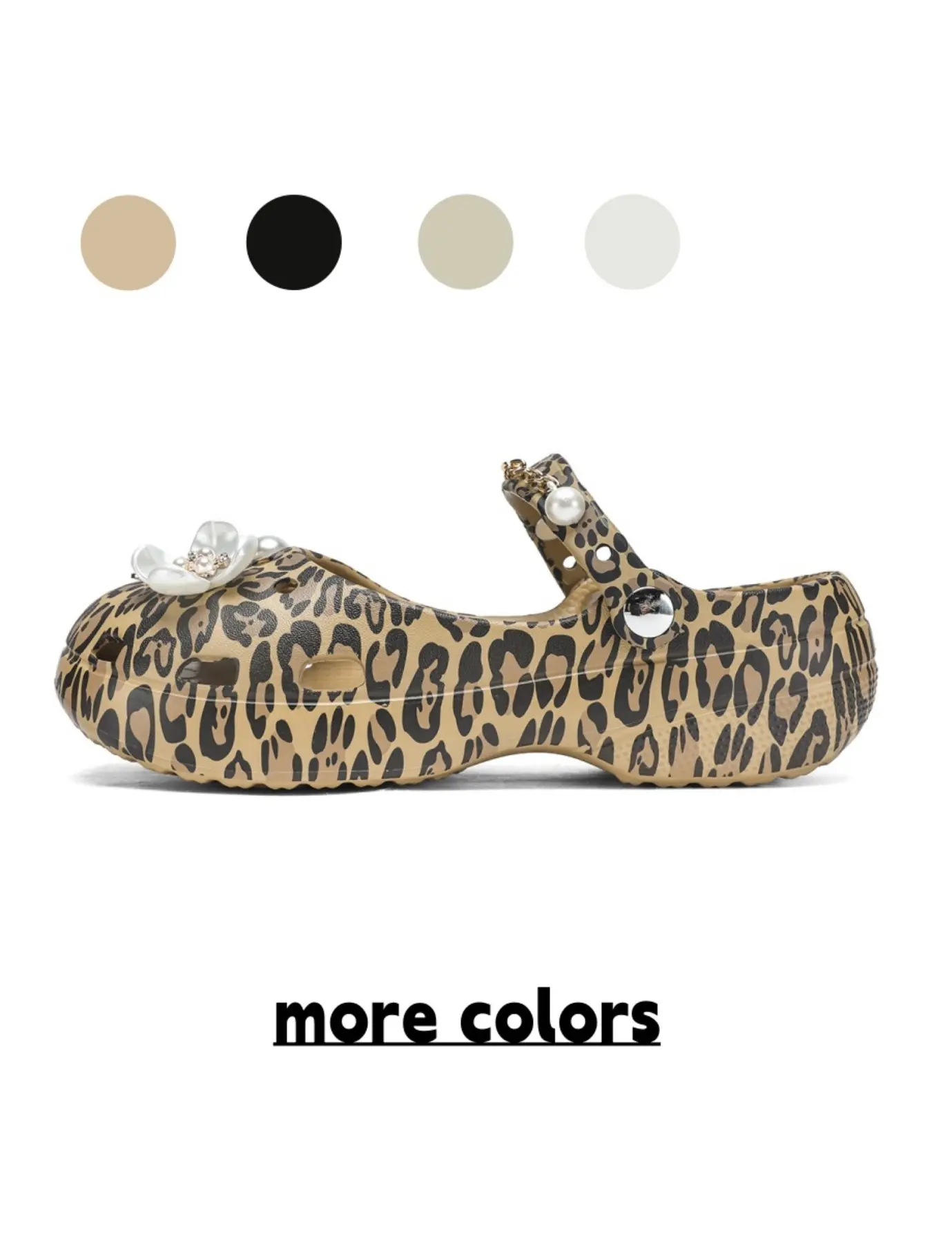 Women Beaded Tassel Floral Decor Mary Jane Ventilated Hollow Slip On Clogs Glossy Soft EVA Non Slip Thick Sole Footwear For Bathroom Gardening Casual Walks