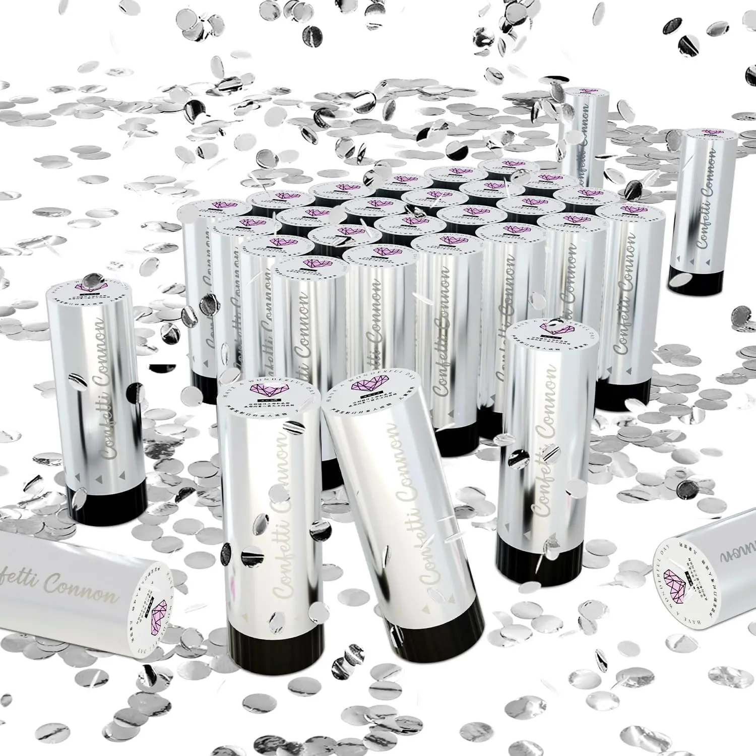 Small Confetti Cannon 24 Pack Mini Confetti Poppers  Party Poppers Confetti Small Party Confetti for  Ideal for Weddings Birthdays Graduations  Shower Christmas