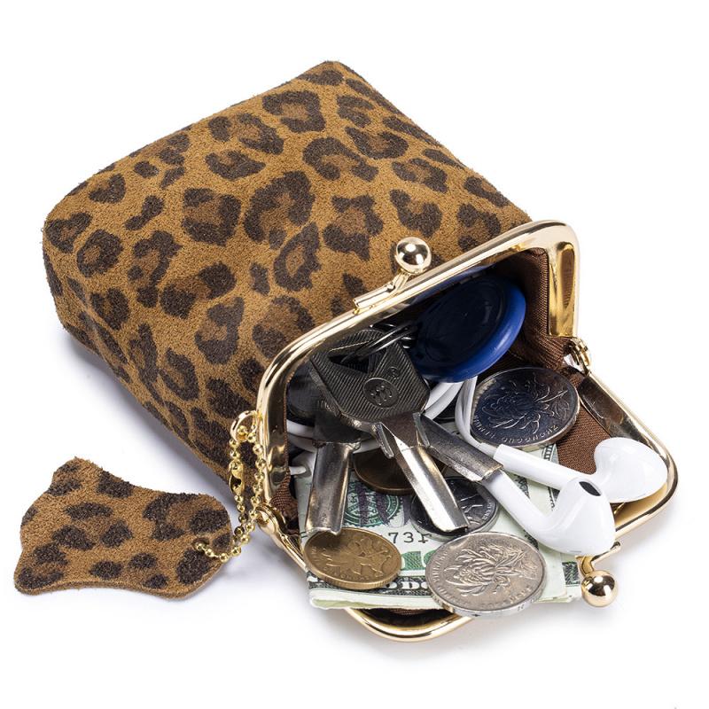 Mini Creative Leopard Print Lipstick Bag Multifunctional Compact Convenient Storage Bag Coin Purse for Women