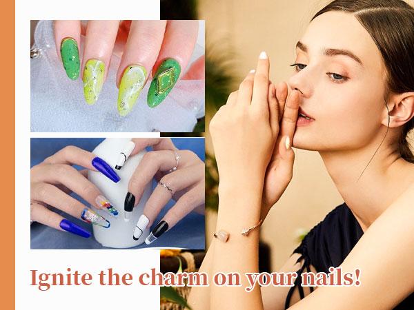 JODSONE 60 PCS Gel Nail Polish Starter Kit 55 Color Combination of Light and Dark Colors Emerald Green Klein Blue Soak off No Wipe Base Coat Matte and Glossy Top Coat Nail Gel Kit