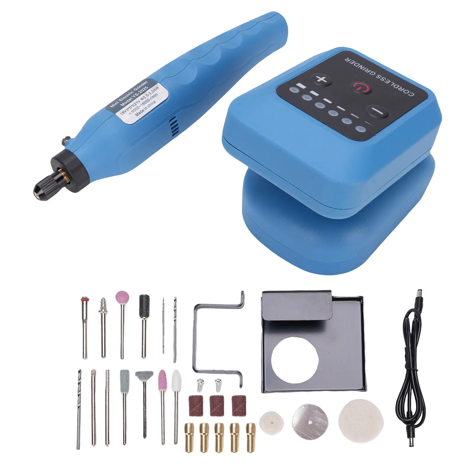 Electric Die Grinder 6 Speeds Adjustable 6000 to 18000RPM Rechargeable Cordless Power Die Grinder Set for Grinding Carving Polishing