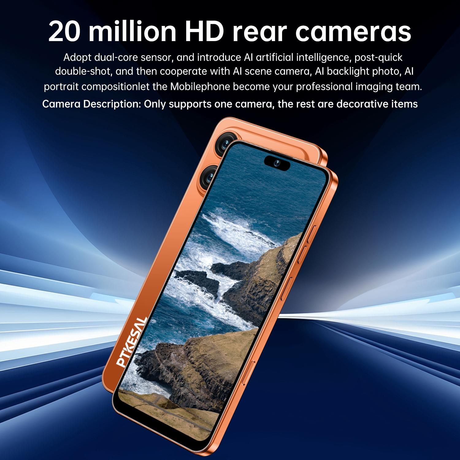 Ptkesal 17 Pro Max Smart Android Phone, Octa-Core Processor, 6gb RAM + 64GB Storage, Dual Camera, 6.93-Inch Screen, 5000mah Battery, Dual Sim