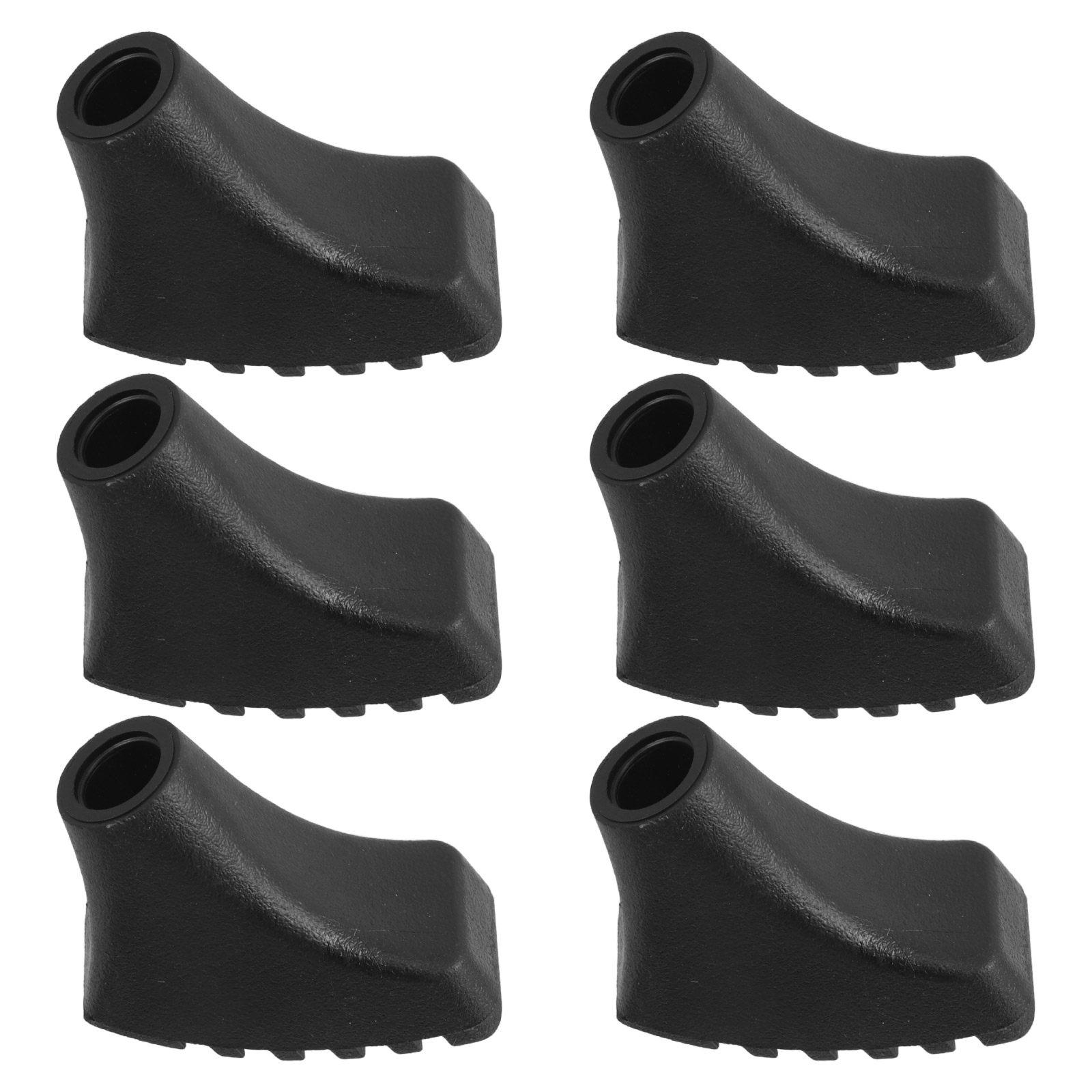 6Pcs Trekking Pole Tips Replacement Protectors Trekking Accessories Walking Stick Stopper Ends Hiking Equipment All Weather
