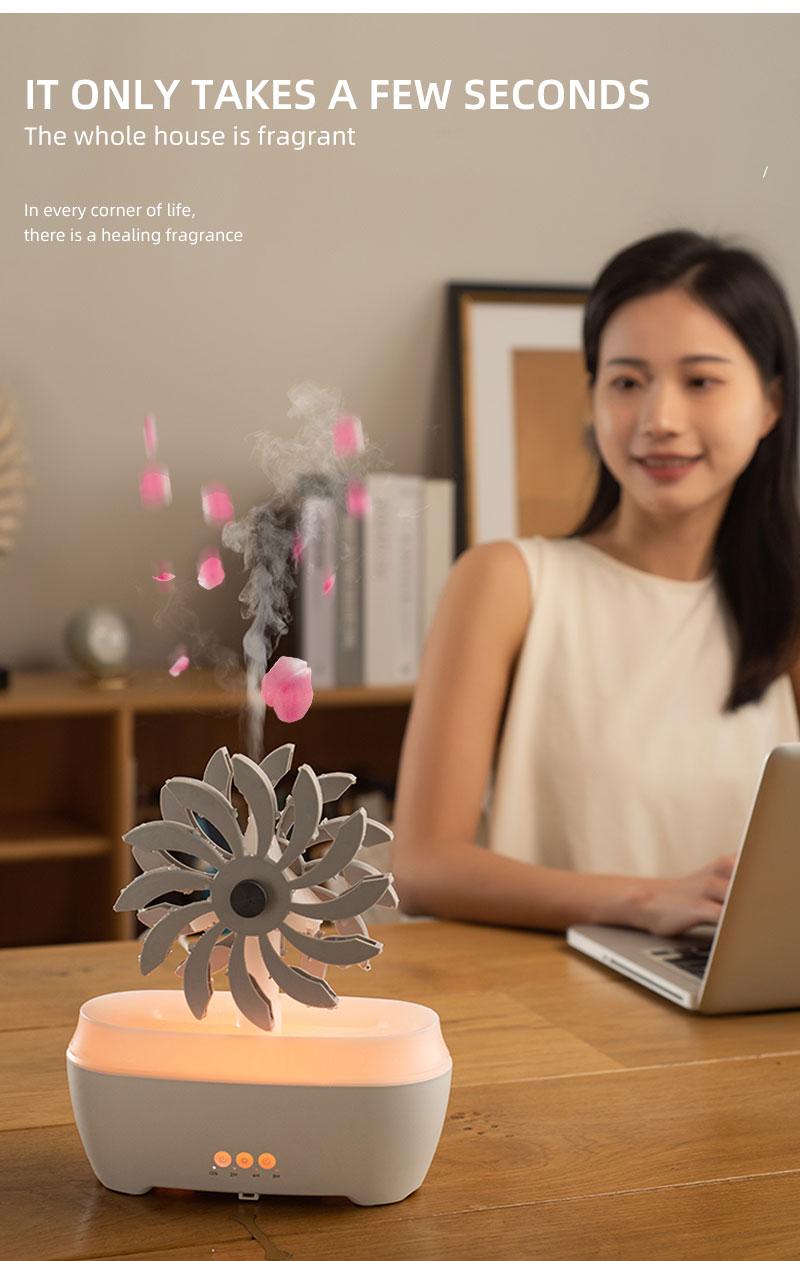 Aromatherapy Machine Desktop Essential Oil Diffuser with Remote Control, Water Drop Humidifier, Large Fog Feature, Three Speed Timing Aromatic