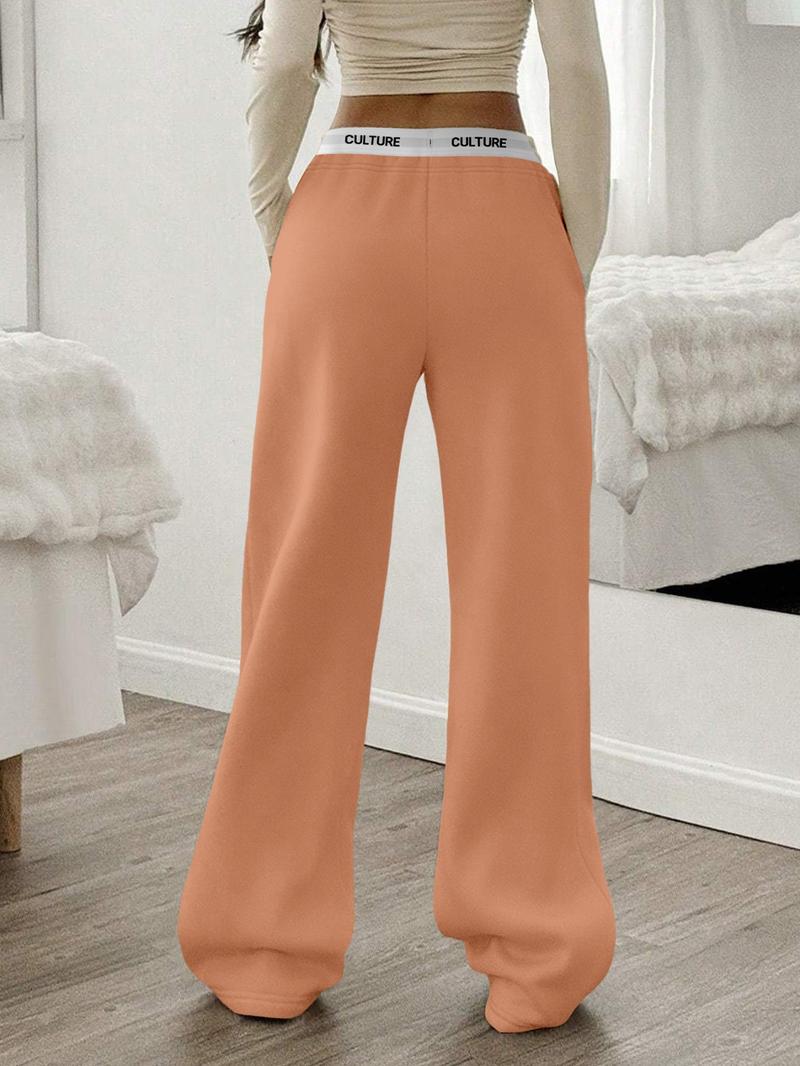 Women's Heart Print Elastic Waist Sweatpants, Casual Comfy Breathable Jogger Pants for Daily Wear, Ladies Bottoms for All Seasons