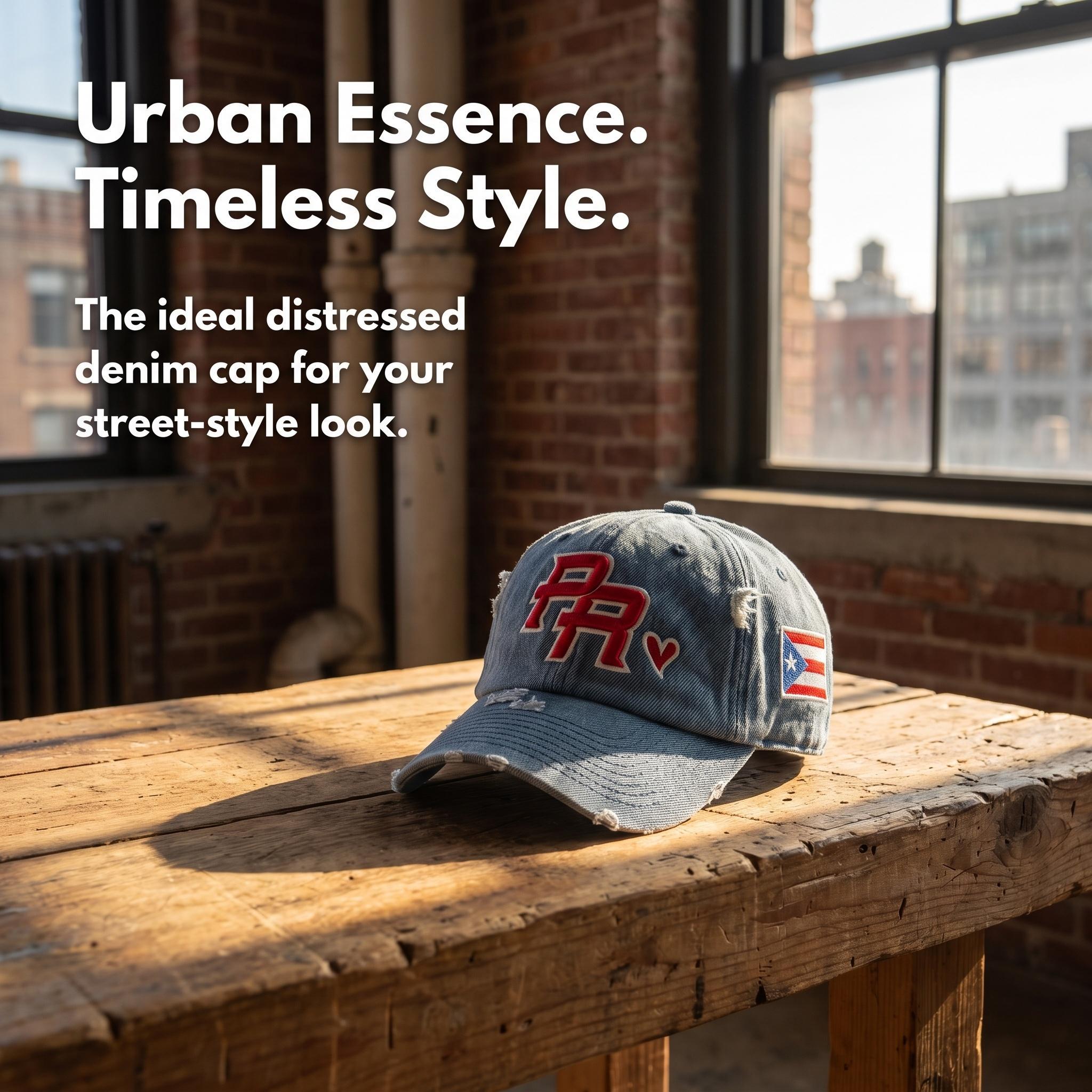 Vintage distressed baseball cap style