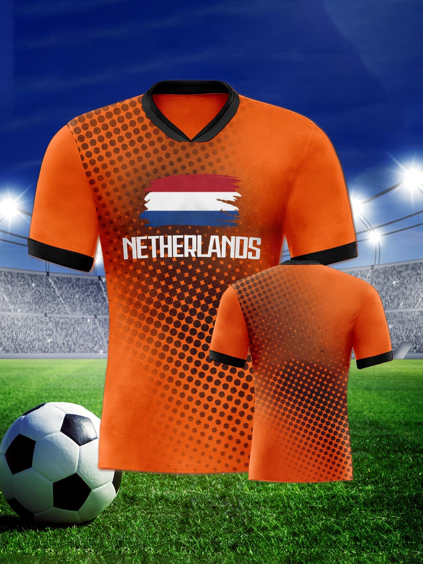 Netherlands Football Jersey Men's Breathable Soccer Shirt Netherlands National Team Fan Training Uniform