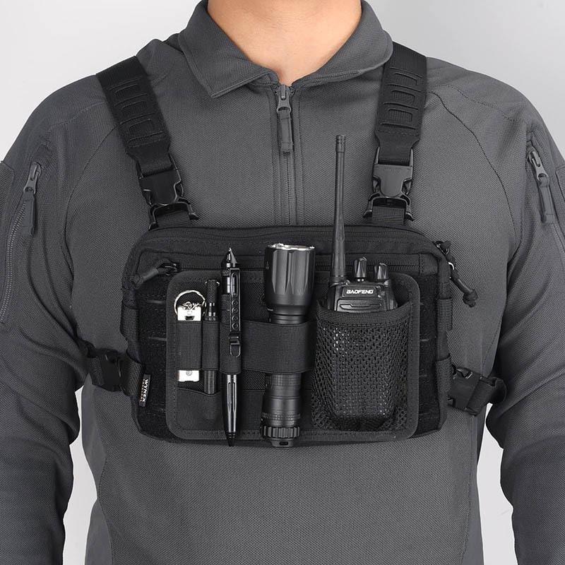 EDC Organizer Pouch - Tactical Modular Admin Pouch with Elastic Holders & Mesh Pocket, MOLLE Compatible for Tactical Vest & Backpack