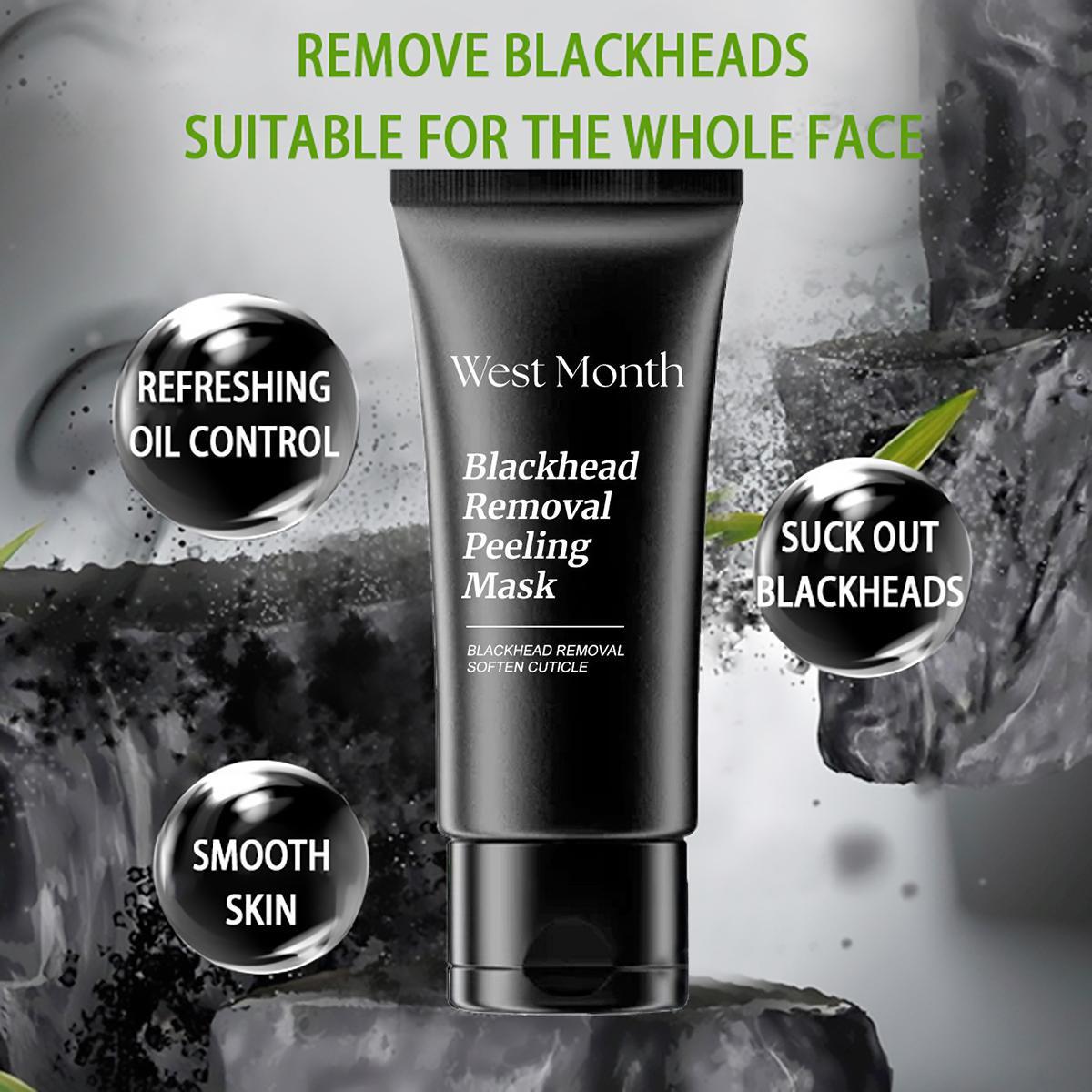 Blackhead Removal Peel-Off Mask, Bamboo Charcoal Deep Cleansing, Pore Minimizing and Oil Control, 60ml; Bamboo Charcoal Blackhead Removal Peel-Off Mask, Deeply Cleanses Pores, Purifies Skin, Gently Removes Dead Skin Cells from Nose and Face. Blackhead Removal Peel-Off Mask, Bamboo Charcoal Deep Cleansing, Pore Minimizing and Oil Control, 60ml; Bamboo Charcoal Blackhead Removal Peel-Off Mask, Deeply Cleanses Pores, Purifies Skin, Gently Removes Dead Skin Cells from Nose and Face.