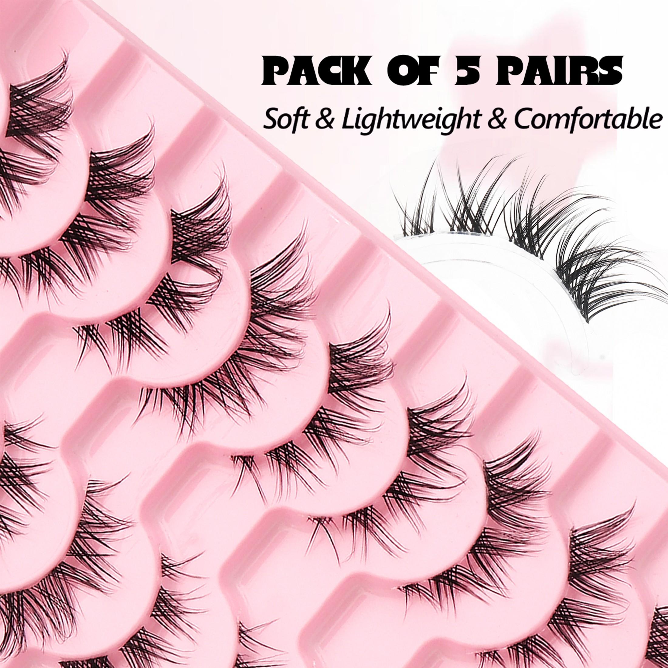 10 Pairs Natural Thin False Eyelashes, Clear Band Lashes, Invisible Transparent Band, Reusable, Beginner-Friendly, 3D Lash Extensions, Makeup Tool