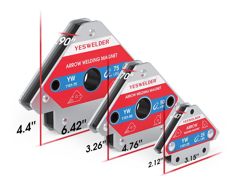 YESWELDER 25LB & 50LB & 75LB Arrow Welding Magnet Set | Multi-Angle Magnetic Welding Holder for Soldering, Metal Fabrication & Pipe Installation | 25LBs/50LBs/75LBs Holding Power Welding Positioner YESWELDER 25LB & 50LB & 75LB Arrow Welding Magnet Set | Multi-Angle Magnetic Welding Holder for Soldering, Metal Fabrication & Pipe Installation | 25LBs/50LBs/75LBs Holding Power Welding Positioner