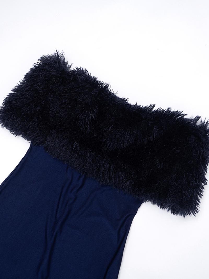 Women's Fashion Faux Fur Casual Jumpsuit, Comfortable Simple Design, Unique Style, Perfect for Daily Wear and Outdoor Activities