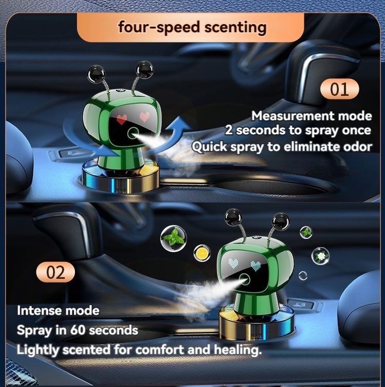 Car Intelligent Robot Aromatherapy Machine，car aromatherapy diffuser，car aromatherapy，adjustable car aroma diffuser，portable waterless car diffuser fathersdaygift