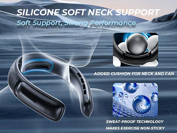 FrSara Neck Fan, 4 Turbo Bladeless Neck Fan, 4000 mAh Battery, USB Rechargeable Personal Fan, 360° Cooling Hands Free Fan, 3 Speeds, LED Display, Wearable Fan for Office Travel Gifts FrSara Neck Fan, 4 Turbo Bladeless Neck Fan, 4000 mAh Battery, USB Rechargeable Personal Fan, 360° Cooling Hands Free Fan, 3 Speeds, LED Display, Wearable Fan for Office Travel Gifts