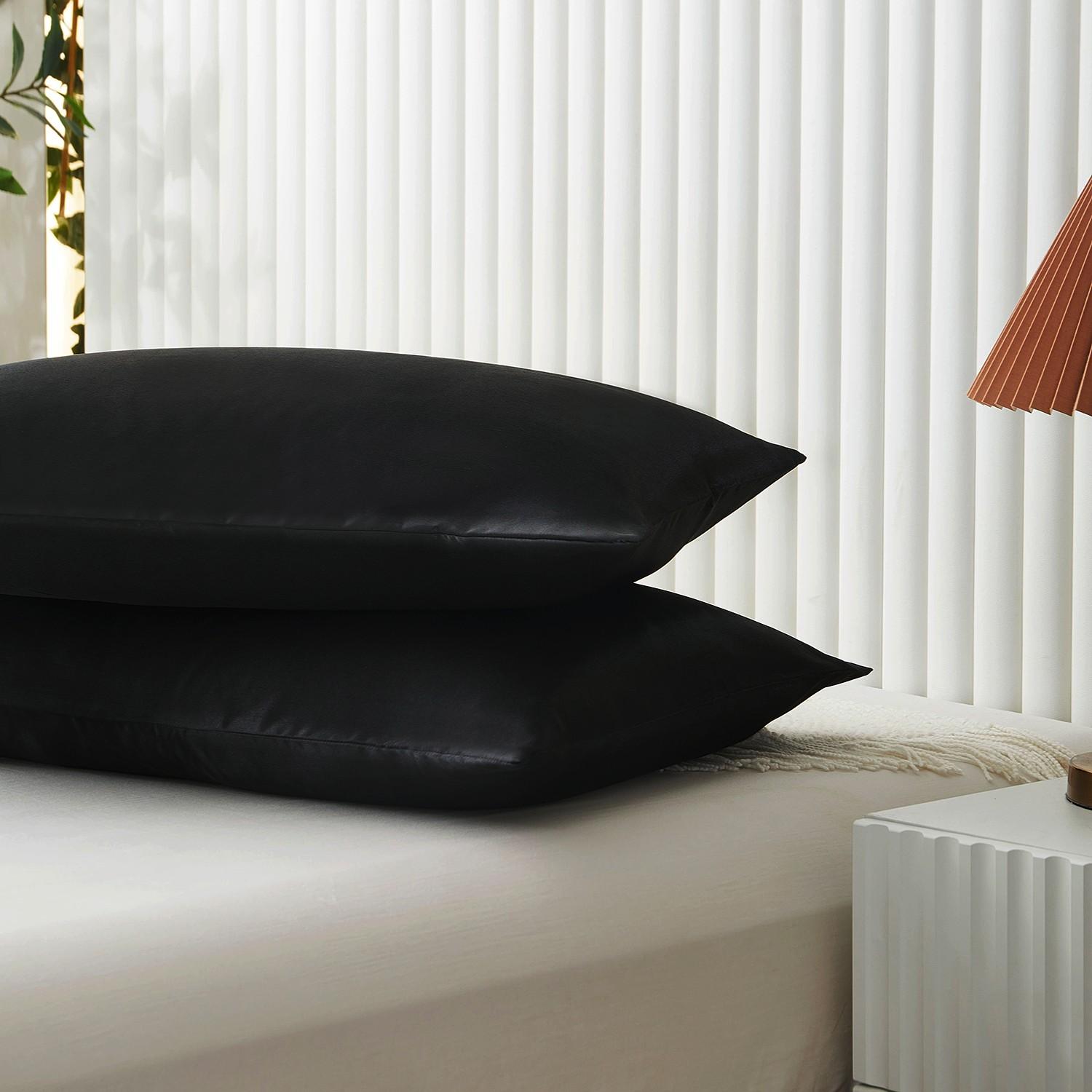 2/4 Piece Solid Satin Pillowcases, Smooth and Soft, Luxurious Comfort, Ideal for Bedroom, Perfect Gift for Various Occasions