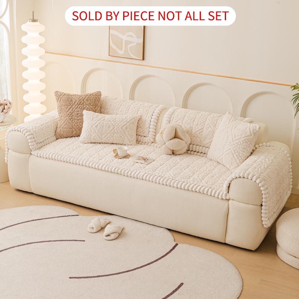 Thick Bohemian Style Quilted Sofa Cover for Autumn Winter, Non-Slip Pet Protection, Fits Two-Seat to Four-Seat Sofas #TOP PICKS