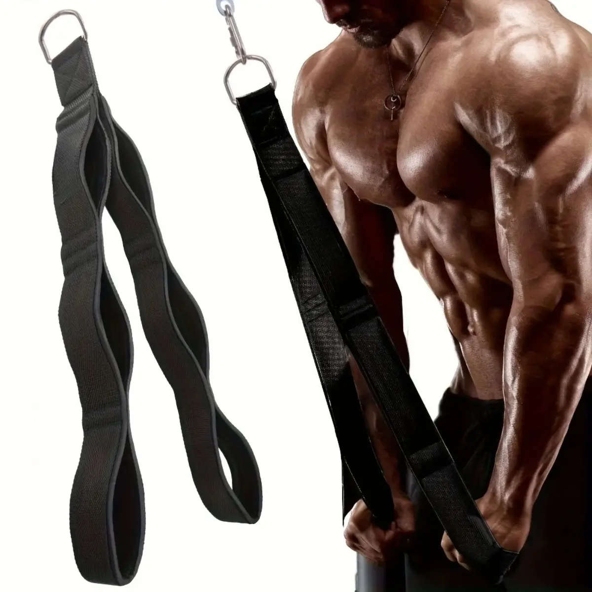 Cable Machine Attachments Tricep Rope Gym Cable Attachment Workout Rope Face Pull Rope Lat Pulldown Rope Extension Strap Home Gym Accessories