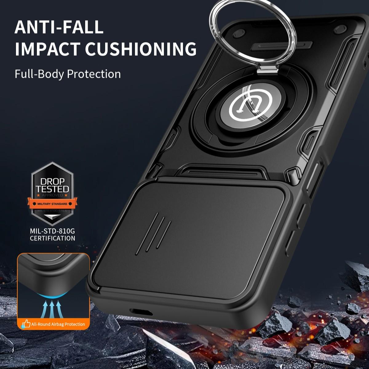 New 360 Rotating Magnetic Stand Phone Case for Tecno Spark20 & Tecno PoP8, Anti-Drop Phone Shell with Camera Cover Protection
